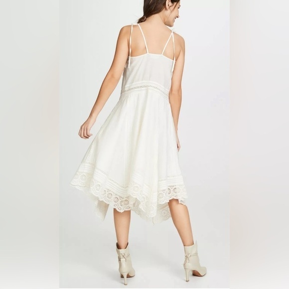 Zadig & Voltaire Rilli Ruffle Lace Dress, Vanille (Ivory Cream) Size S $398 - Picture 9 of 12